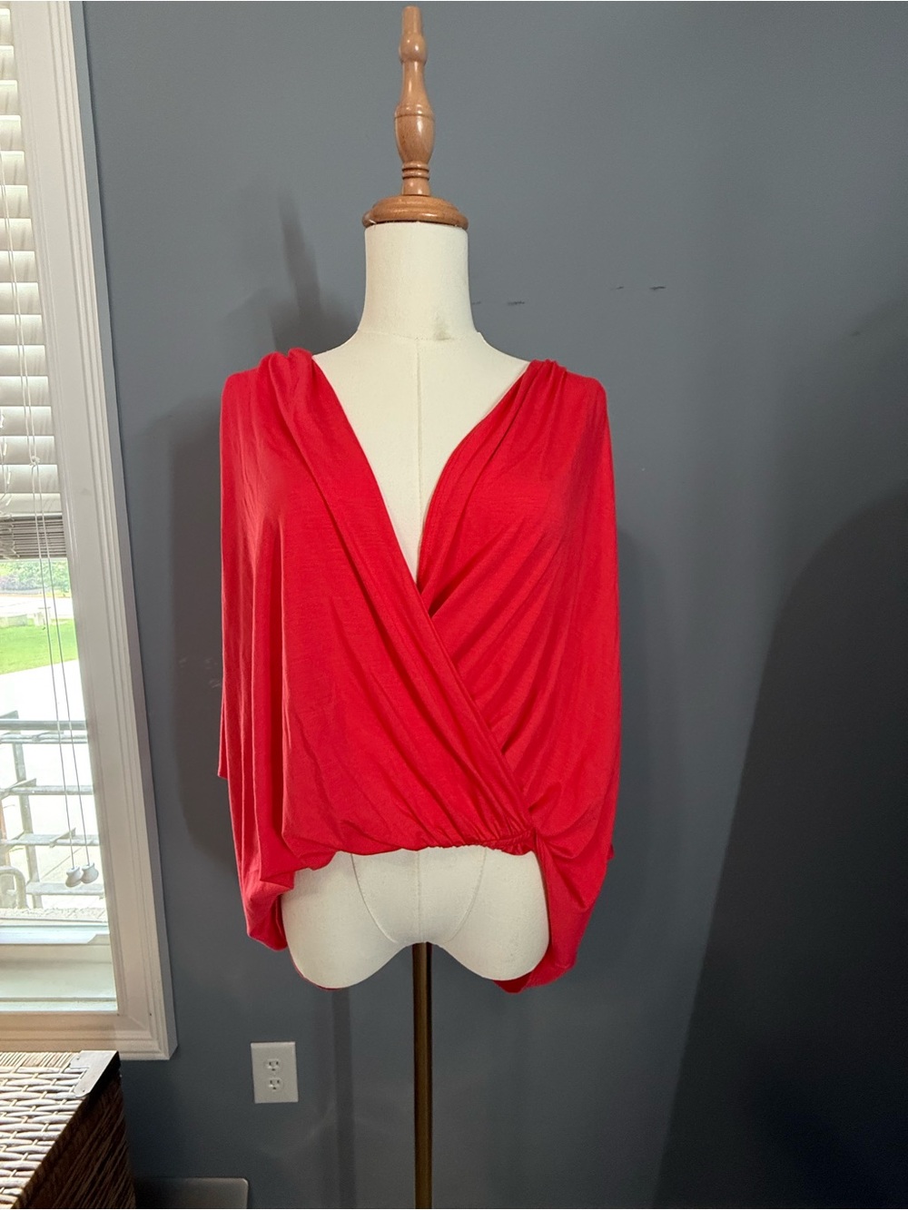 NWOT Trina Turk Draped V-Neck Wrap Top - M/L